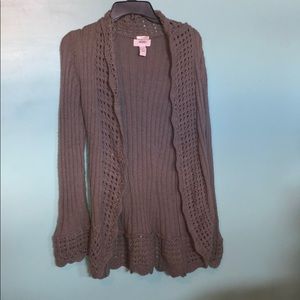 Dark grey knit cardigan